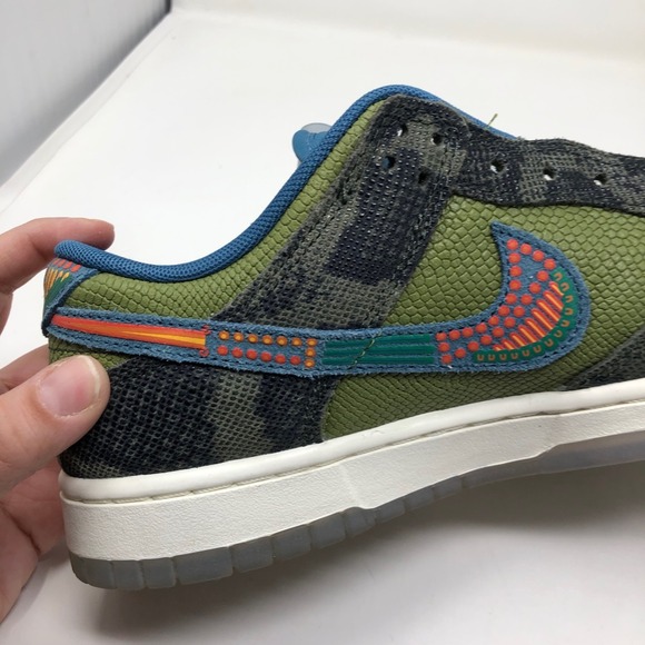 Nike Dunk Low Siempre Familia Sneakers Carbon Green Rift Blue Sail Mens 8.5 - Picture 16 of 16